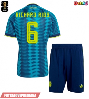 Lacne Dětský Futbalové dres Kolumbia Richard Rios #6 MS 2026 Krátky Rukáv - Preč (+ trenírky)